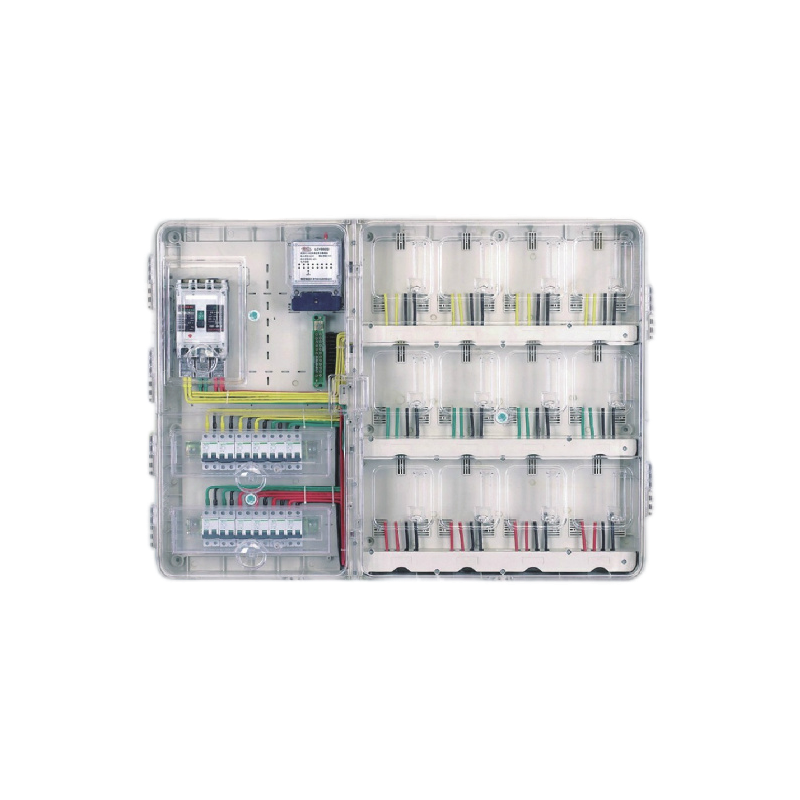 GY-D-K12FT/D12FT左右结构单相十二表位插卡式/电子式电表箱（全透明）