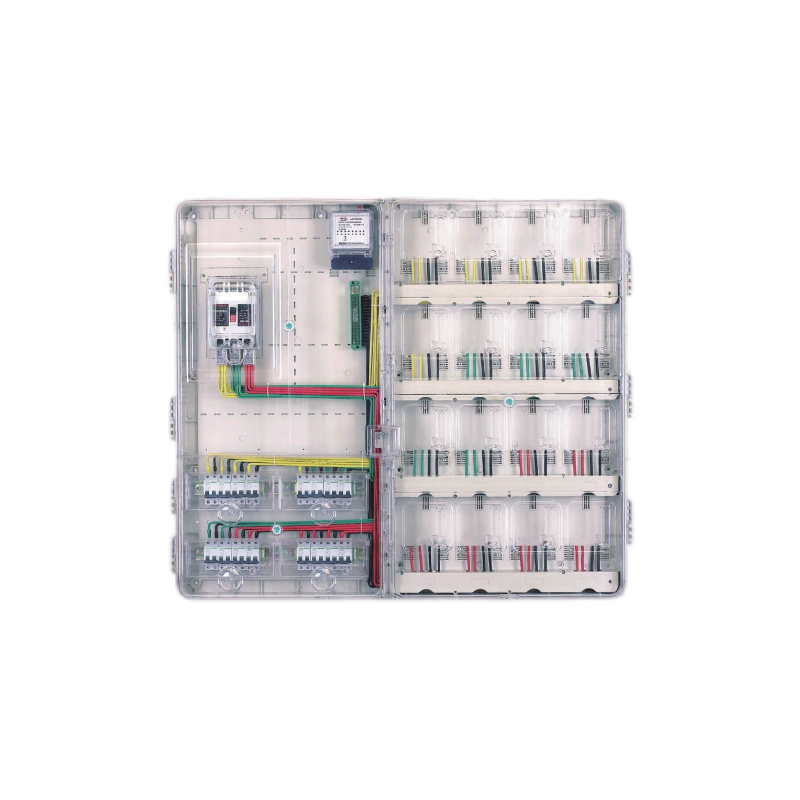 GY-D-K16FT/D16FT左右结构单相十六表位插卡式/电子式电表箱（全透明）